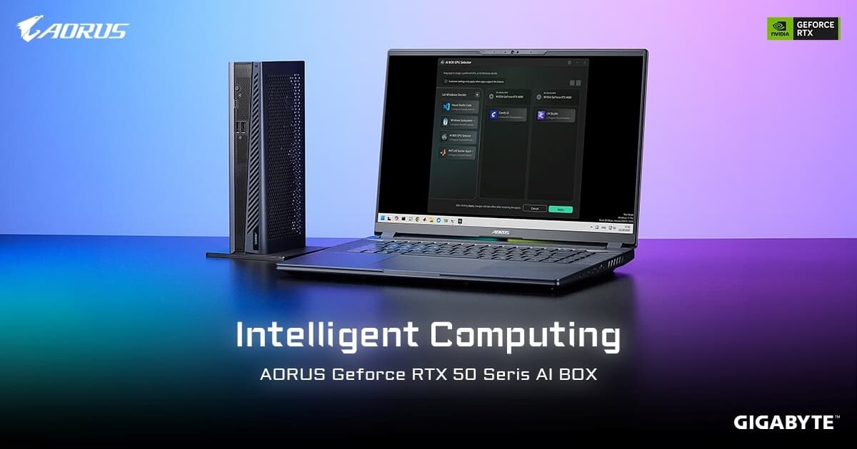 Gigabyte AORUS RTX 50 AI BOX: GPU externa para ultrabooks