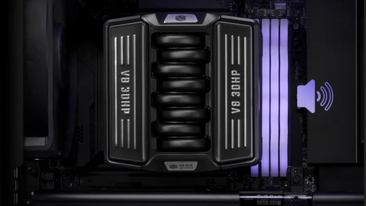 Cooler Master V8 ACE 3DHP: el disipador con forma de bloque de motor