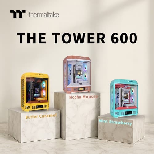 Tower 600 en tres colores pastel: Mint Strawberry, Butter Caramel y Mocha Mousse