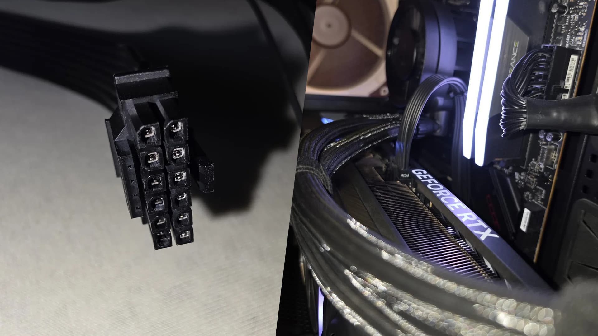 Un propietario de RTX 5090 que revisaba mensualmente su conector 12VHPWR termina con el cable derretido