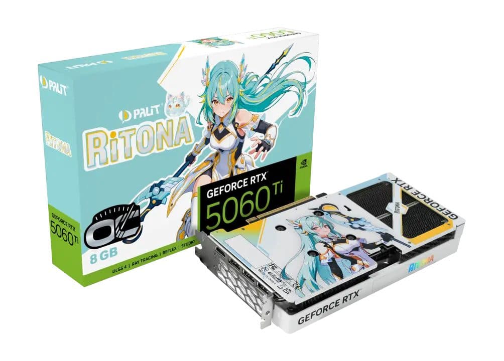 PALIT RTX 5060 Ti RiTONA OC: edición especial compacta con diseño de personaje